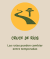 Cruce de ríos en Botsuana, donde las rutas de safari pueden cambiar según la temporada.