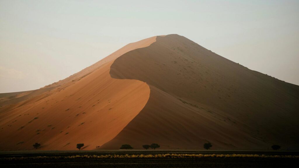 La columna sinuosa de una duna de Sossusvlei