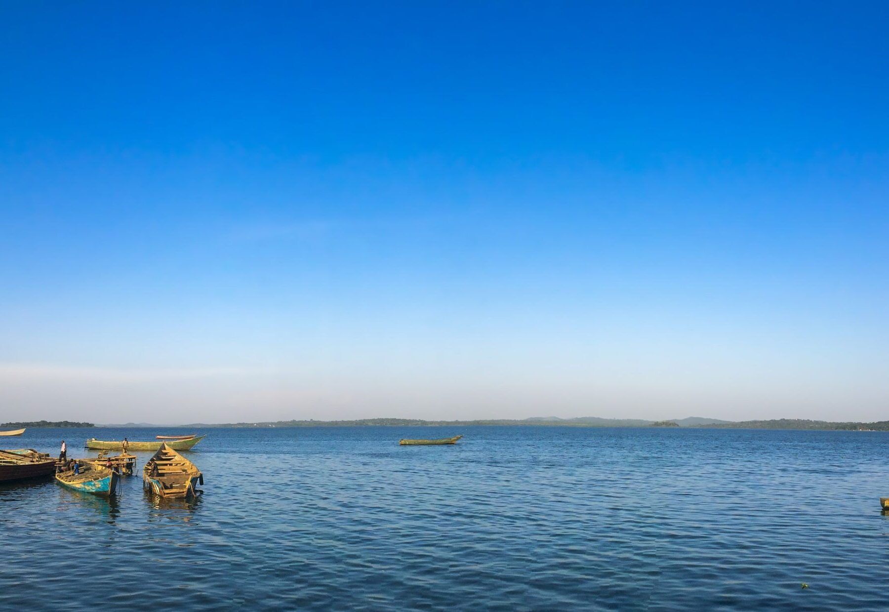 Lake victoria uganda blue sky